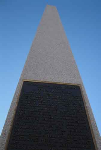 Snowshoe Thompson historical monumnet at Carson Pass.